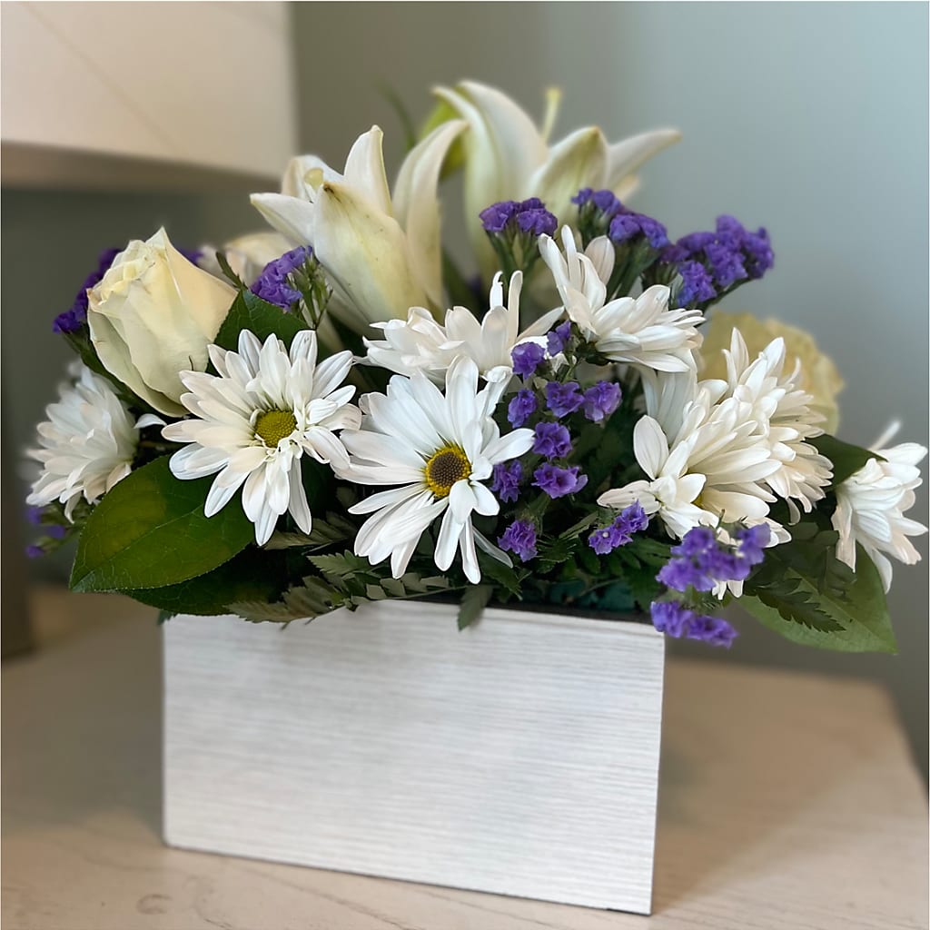 Beyond Blue Box Bouquet – ALBRIGHT'S INC, Columbus GA
