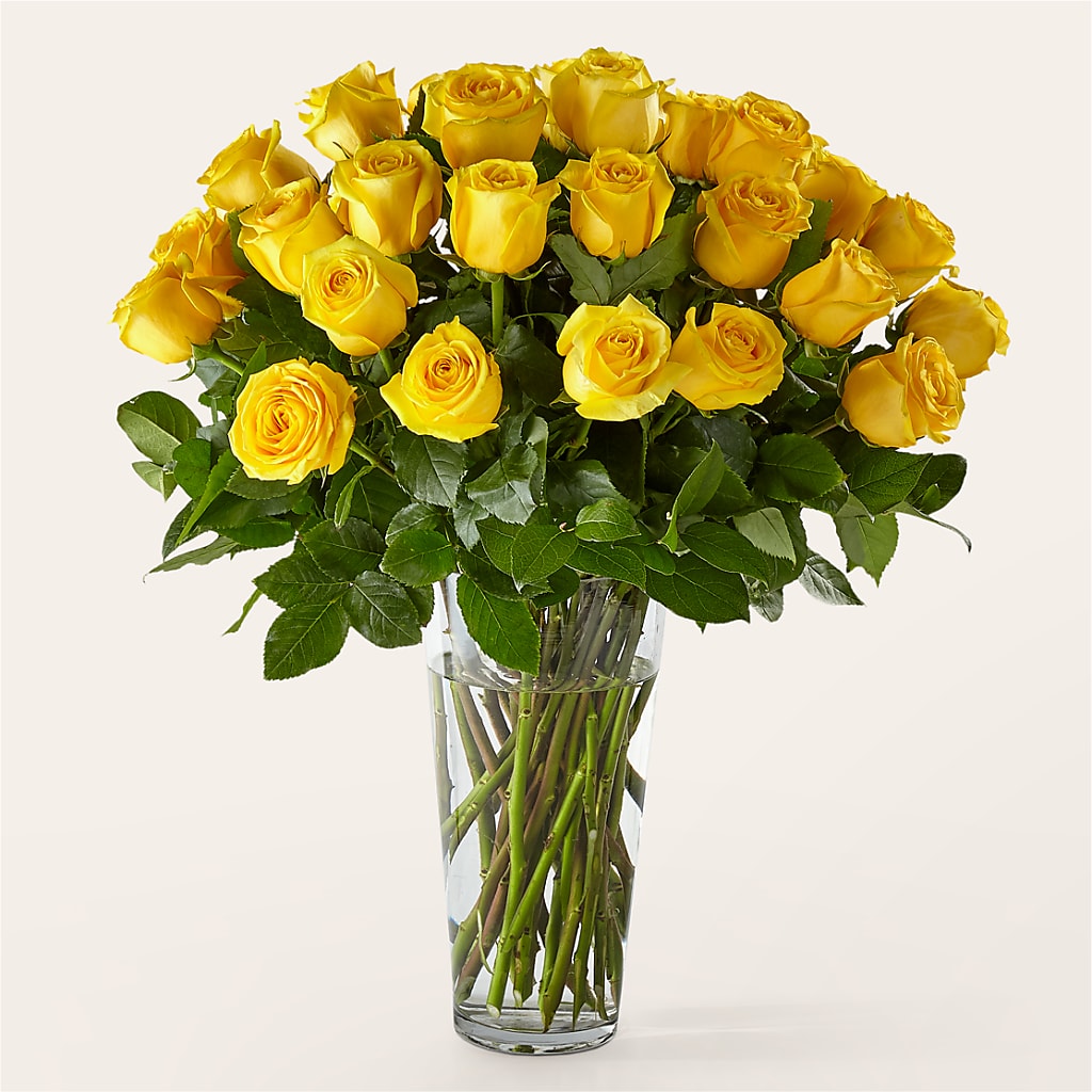 Long Stem Yellow Rose Bouquet – ALBRIGHT'S INC, Columbus GA