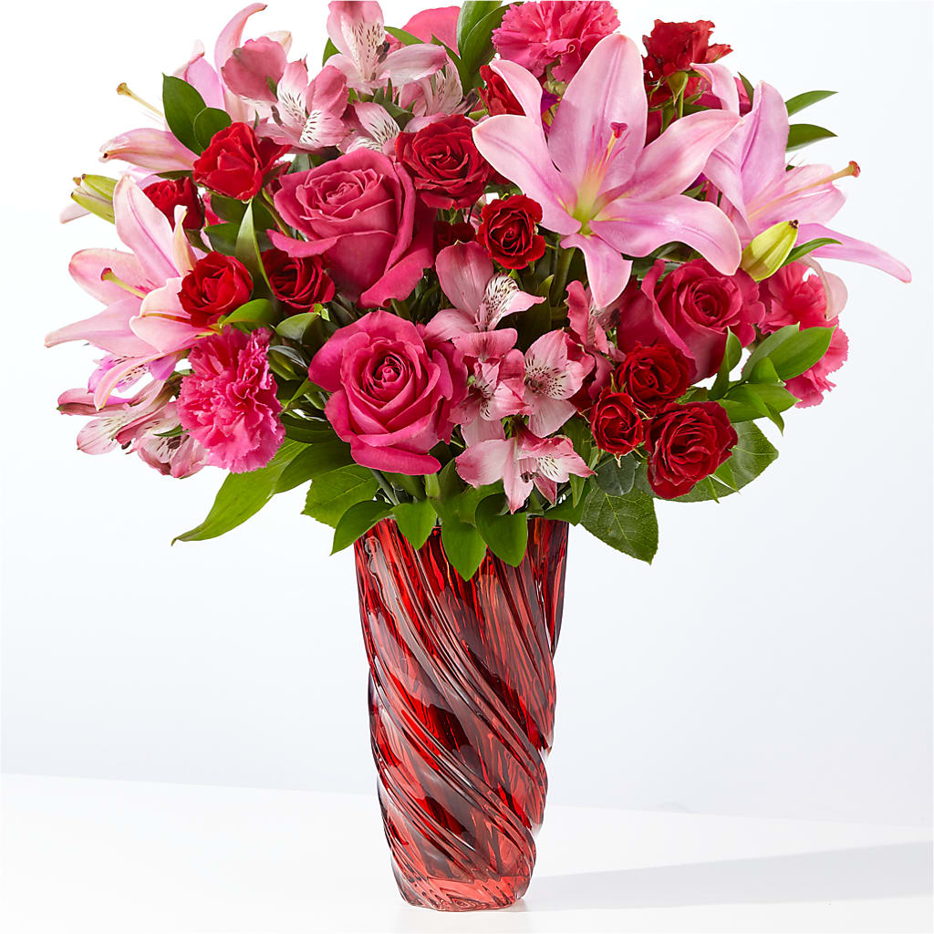 In Love Bouquet with Luxe Swirl Vase – ALBRIGHT'S INC, Columbus GA