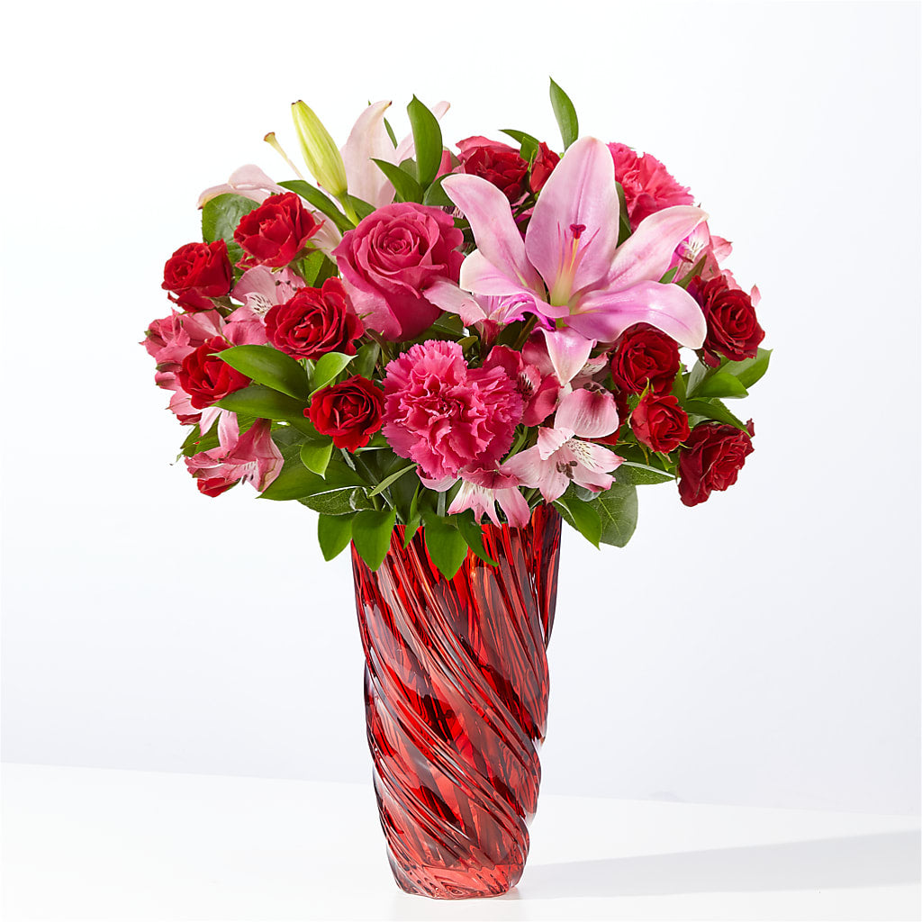 In Love Bouquet with Luxe Swirl Vase – ALBRIGHT'S INC, Columbus GA