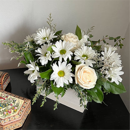 Fresh Linen Box Bouquet – ALBRIGHT'S INC, Columbus GA