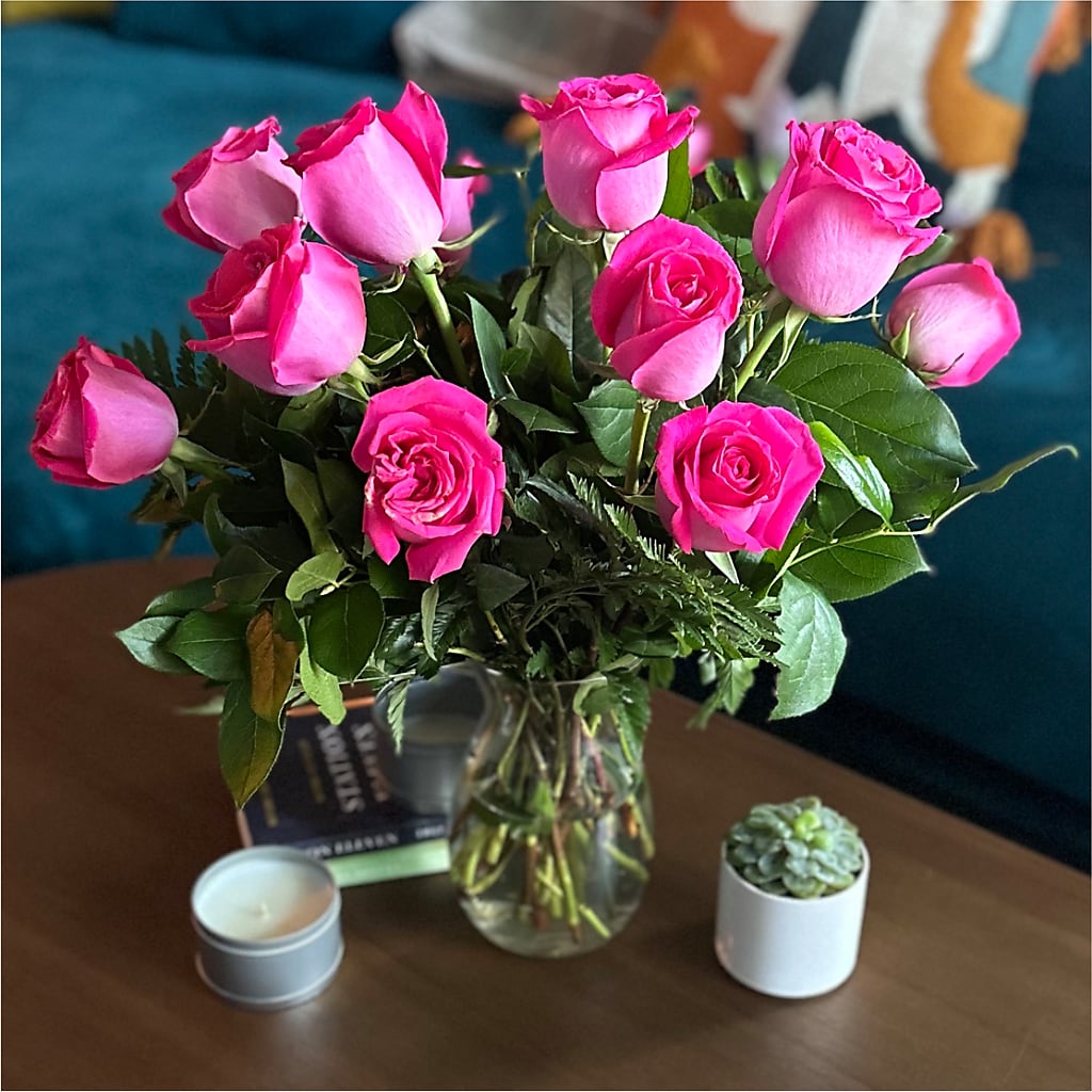 Long Stem Pink Rose Bouquet – ALBRIGHT'S INC, Columbus GA