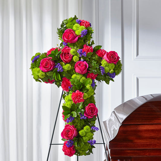 Tribute Rose Floral Cross – ALBRIGHT'S INC, Columbus GA