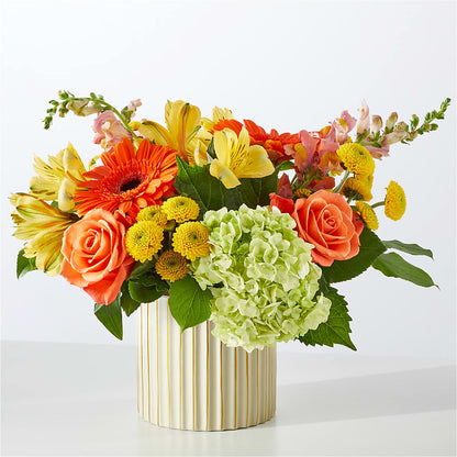 Autumn Sunshine Bouquet with Ivory Vase – ALBRIGHT'S INC, Columbus GA