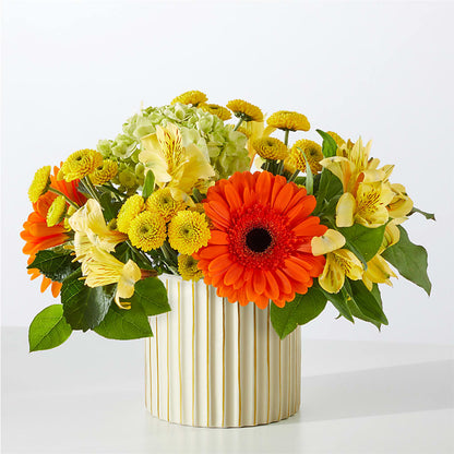 Autumn Sunshine Bouquet with Ivory Vase – ALBRIGHT'S INC, Columbus GA