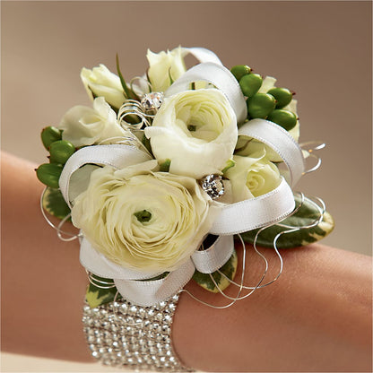 White Wedding Corsage – ALBRIGHT'S INC, Columbus GA